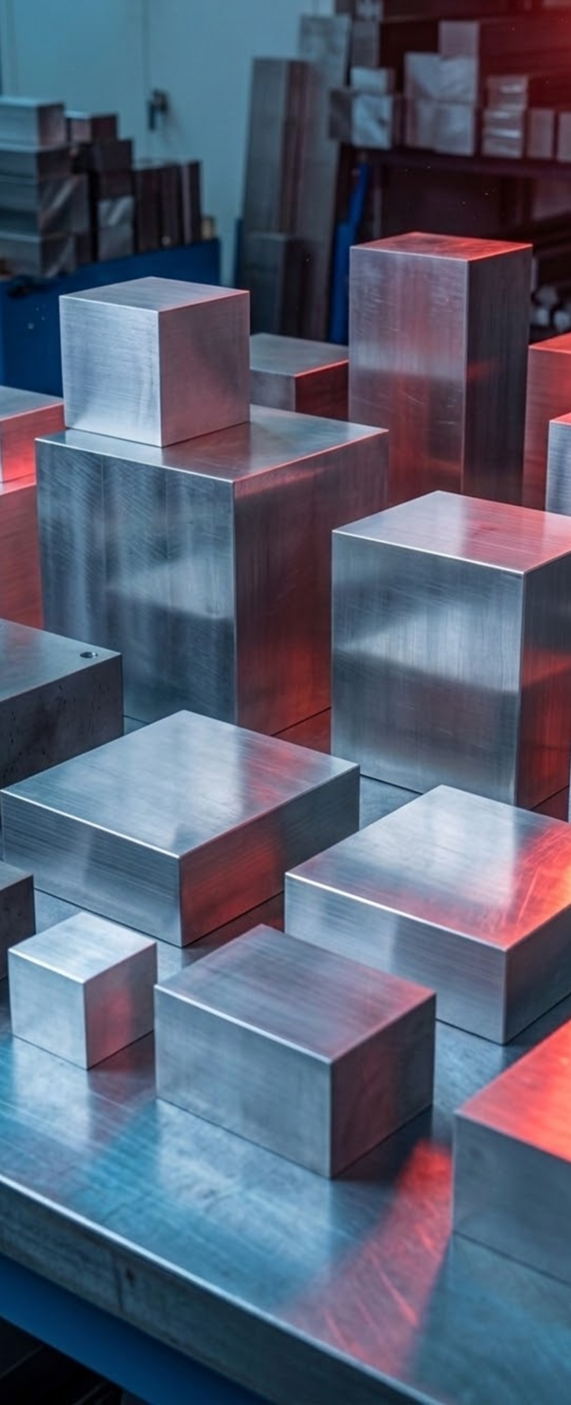 Bloques de aluminio para mecanizado de postizos — material base para moldes prototipo