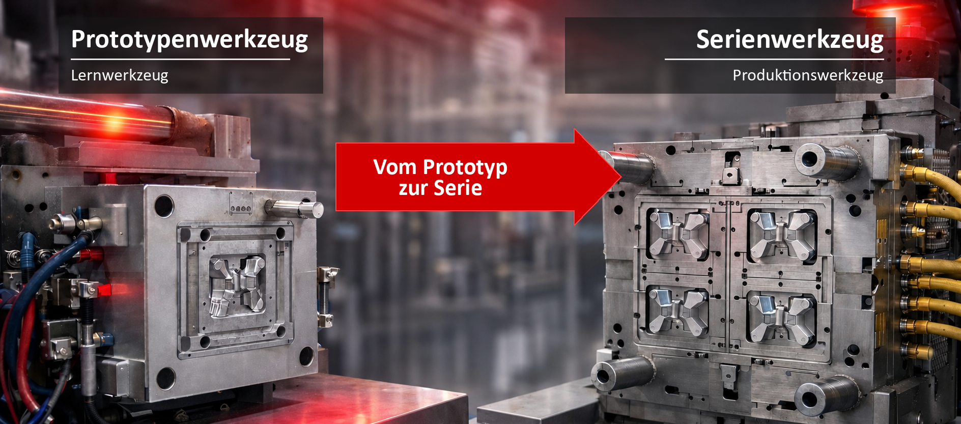 Übergang vom Prototypenwerkzeug zum Serienwerkzeug in einer industriellen Spritzgussumgebung — Pilot2Plant ITM